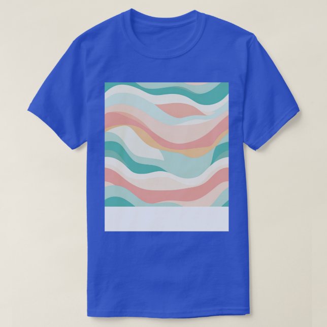 Camiseta Olas abstractas de pastel ripples modernas desatad (Diseño del anverso)