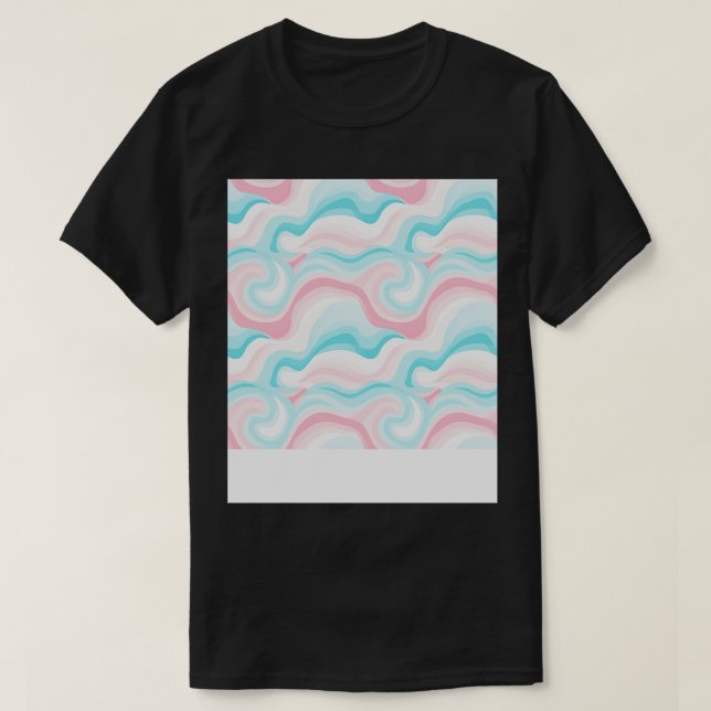 Camiseta Olas abstractas de pastel ripples modernas desatad (Diseño del anverso)