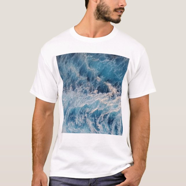 Camiseta Olas azules del océano (Anverso)