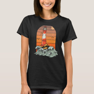 Camiseta Olas costeras Océano marino Sailor Lighthous