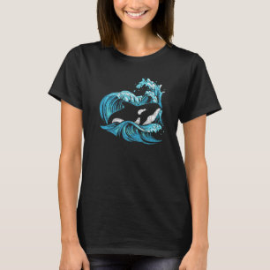 Camiseta Olas de ballena asesinas de animales oceánicos Orc