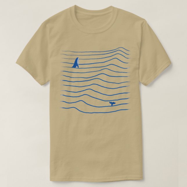 Camiseta olas de ballenas (Diseño del anverso)