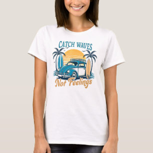 Camiseta Olas De Captura Sin Sentimientos Vacaciones De Pla