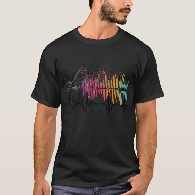 Camiseta Olas de color armoniosas (Anverso)