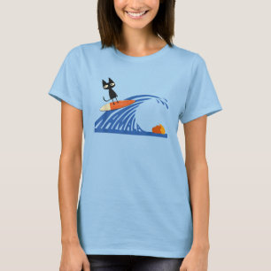 Camiseta Olas de Gatos Azules Lindos para Kamala 2024 para