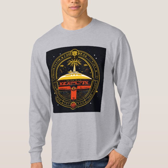 Camiseta Olas de Imperio: Logo de Starship Surfer al estilo (Anverso)