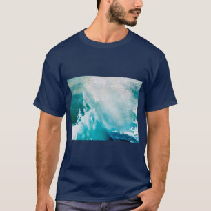 CAMISETA OLAS DE MAR BLANCAS AZULES EN LA TORMENTA