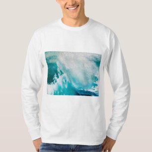 CAMISETA OLAS DE MAR BLANCAS AZULES EN LA TORMENTA