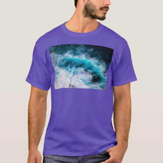 Camiseta Olas de mar estrellándose contra rocas Ondas de ba