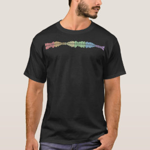 Camiseta Olas de música pastoral orgullo sutil LGBT Rainbow