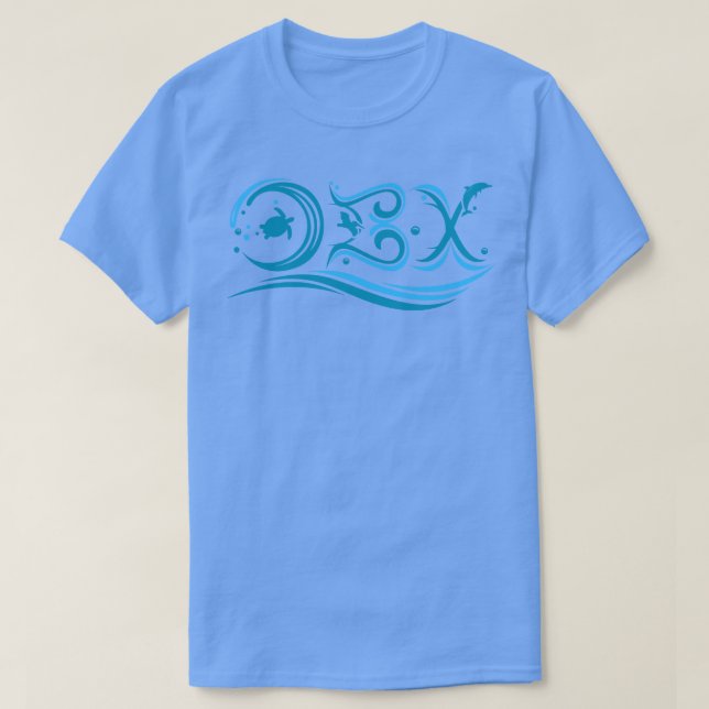 Camiseta Olas de OBX Outer Banks North olina (Diseño del anverso)