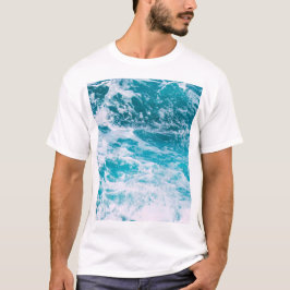Camiseta Olas de Océano Azul
