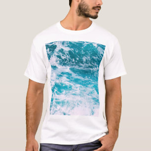 Camiseta Olas de Océano Azul