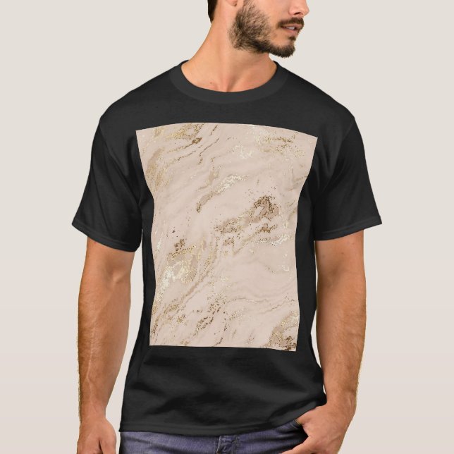 Camiseta Olas de oro: Mármol abstracto (Anverso)