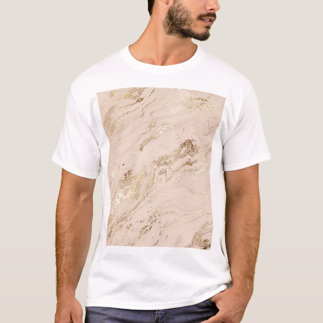 Camiseta Olas de oro: Mármol abstracto (Anverso)