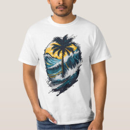 Camiseta olas de palma océano 1