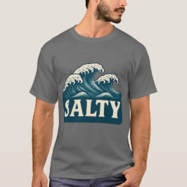 Camiseta Olas de Playa Azules Saladas | Vida Costera