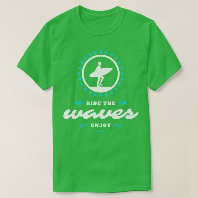 Camiseta Olas de Surfing (Diseño del anverso)