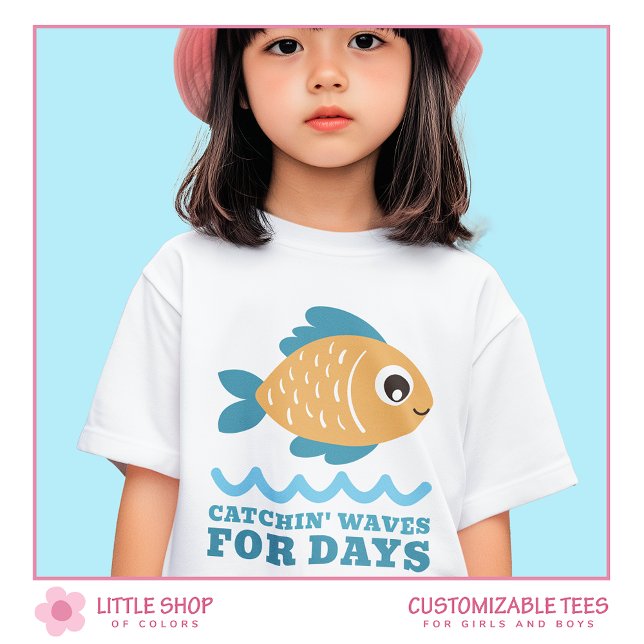 Camiseta Olas de vibra de playa de verano para niños de vac (Subido por el creador)