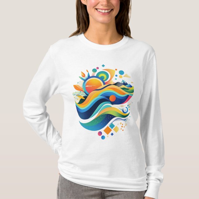 Camiseta Olas de vida (Anverso)