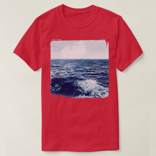 Camiseta Olas del Océano Atlántico Mar Abierto (Diseño del anverso)