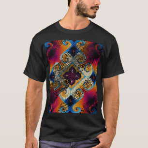 Camiseta Olas diagonales ornamentales: textura mosaica