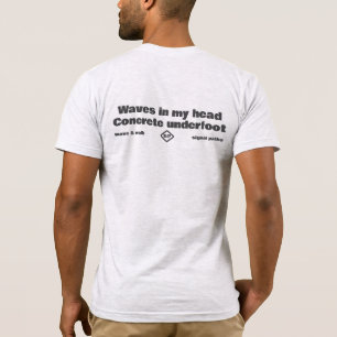 Camiseta Olas en mi cabeza Concreto bajo mis pies Micro-Poe