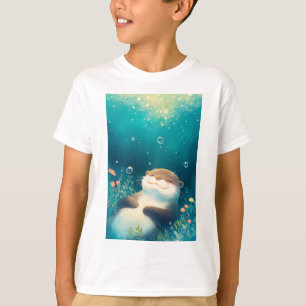 Camiseta Olas Floridas Escape Soñador de Nutria