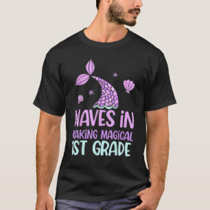 Camiseta Olas mágicas de sirena 1º grado Cute Primer Día Sc