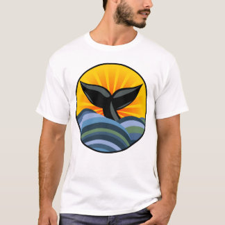 Camiseta Olas oceánicas de la cola de la ballena