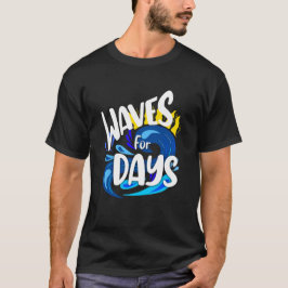 Camiseta Olas Por Días, Vida En La Playa, Mar Océano