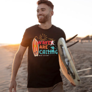 Camiseta Olas que llaman deben ir a paleta de colores retro