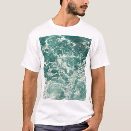 Camiseta Olas verdes azules del océano