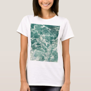 Camiseta Olas verdes azules del océano