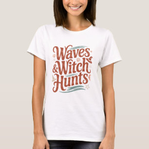 Camiseta Olas y Cazas de Brujas Fantasía Divertida y Erudit