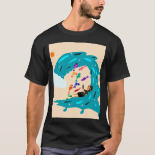 Camiseta Olas y peces