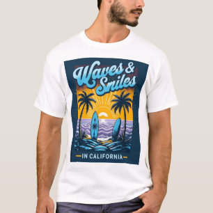 Camiseta Olas y Sonrisas en California – Vibraciones de Pla