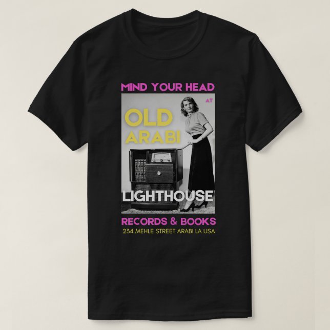 Camiseta Old Arabi Lighthouse Records Books TShirt - 1 (Diseño del anverso)