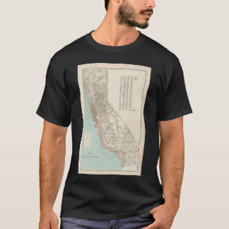 Camiseta Old California Map 1879 Vintage Californian State 