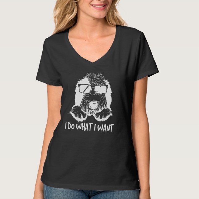 Camiseta old english sheepdog Dog Owner I Do What I Want Pe (Anverso)