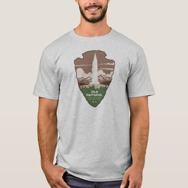 Camiseta Old Faithful Yellowstone National Park Arrowhead (Anverso)