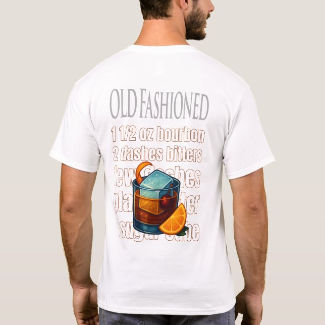 Camiseta Old Fashioned T-Shirt – Classic Whiskey Cocktail (Reverso)