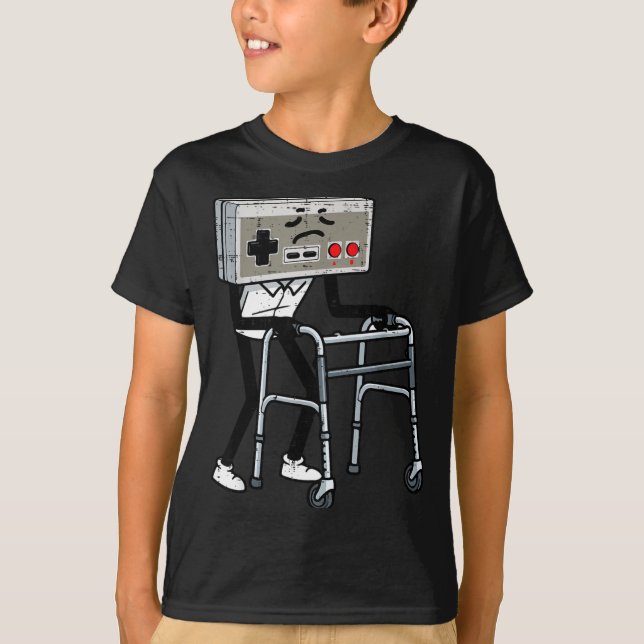 Camiseta Old Gaming Controller Walker Funny Gamer Men Women (Anverso)