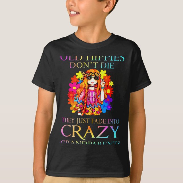 Camiseta Old Hipes Don't Die They Just Fade Into Crazy Gran (Anverso)