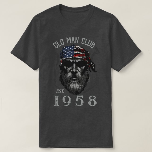 Camiseta Old Man Club EST 1958 (Diseño del anverso)