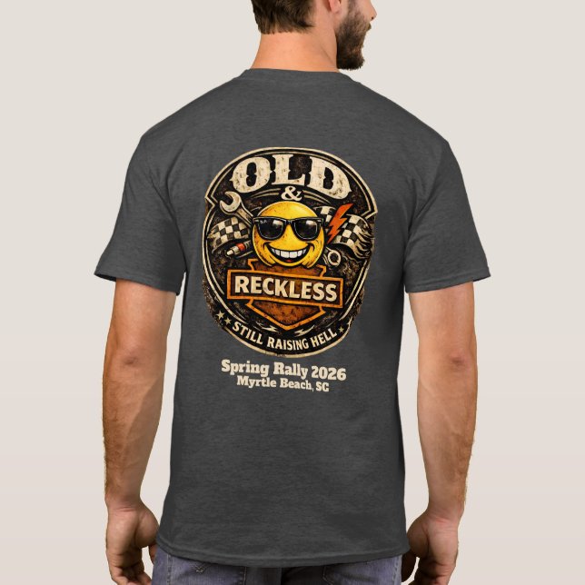 Camiseta Old Man Harley Tee Myrtle Beach Bike Week (Reverso)