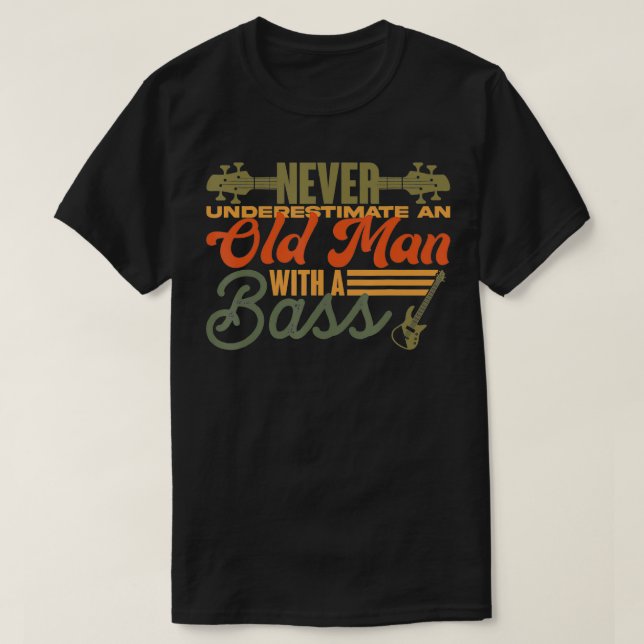 Camiseta Old Men Bass Player Retired Bassist Retirement Bas (Diseño del anverso)