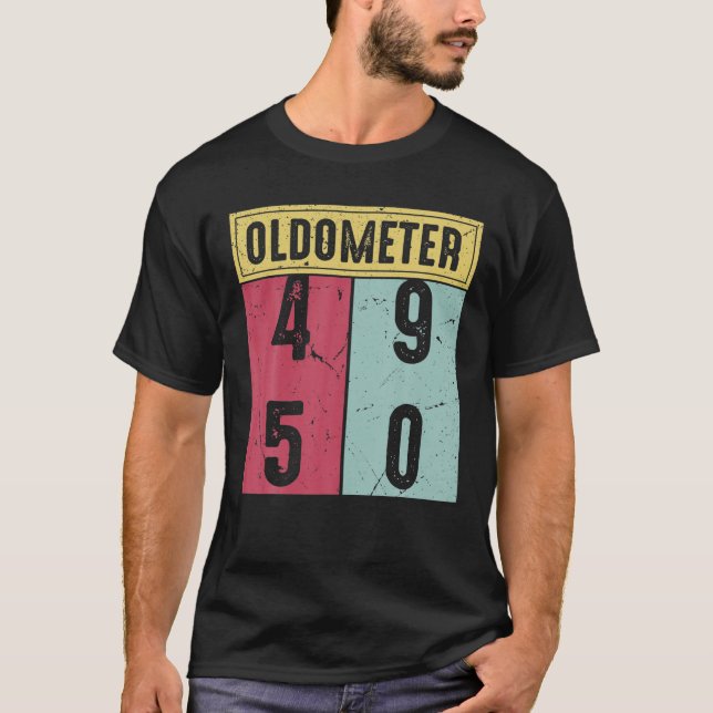 Camiseta Old Meter 50 Años Divertido Nacimiento De 49-50 Añ (Anverso)