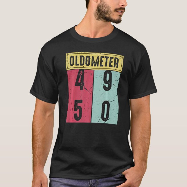 Camiseta Old Meter 50th Years Funny 49 Birthda de 50 años (Anverso)