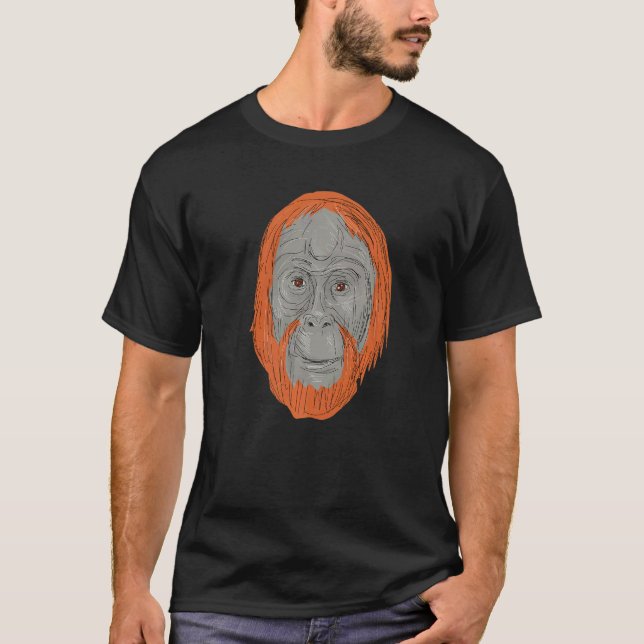 Camiseta Old Orangutan Ape Monkey Orangutan (Anverso)